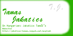 tamas jakatics business card